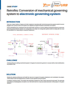 Conversion of mechanical governing system to electronic governing system